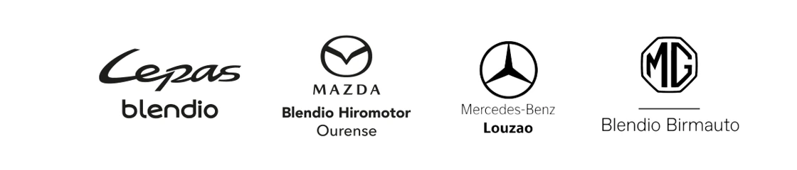Lepas Blendio, Mazda Blendio Hiromotor Ourense, Mercedes-Benz Louzao y MG Blendio Birmauto